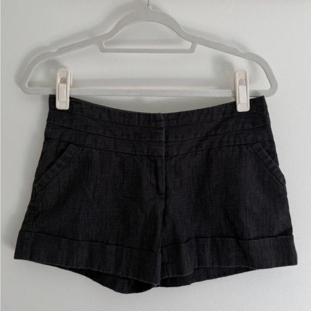 Women’s Black Casual Cotton Blend Shorts